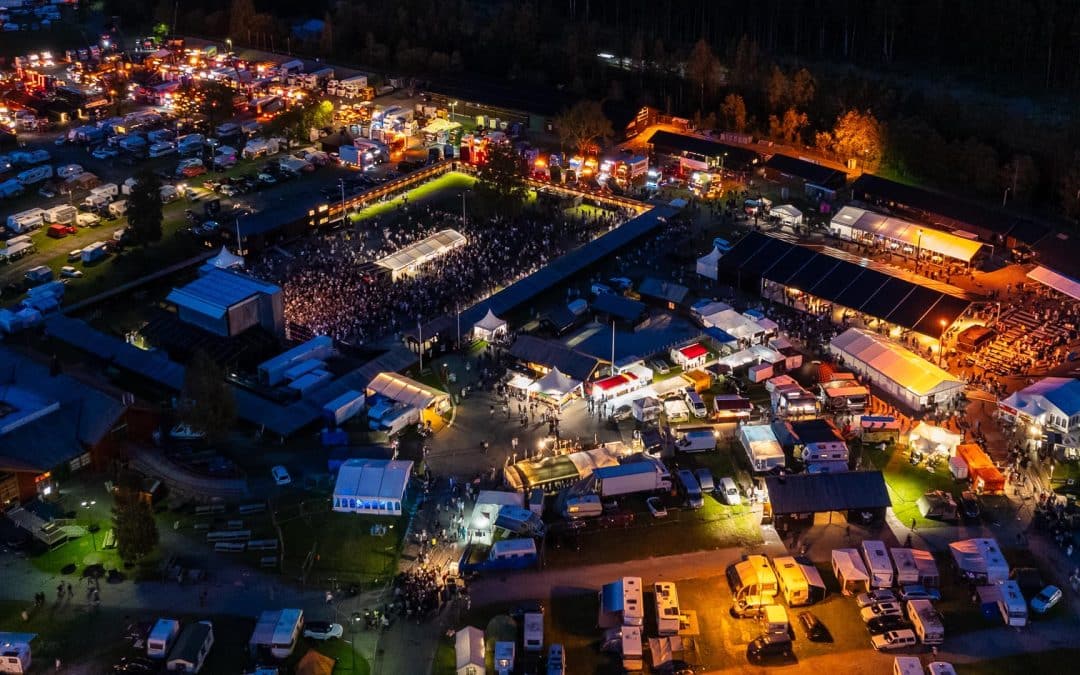 Dronebilde av Countryfestivalen 2024