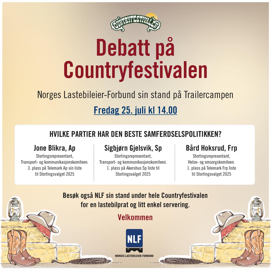 Plakat Debatt på Countryfestivalen
